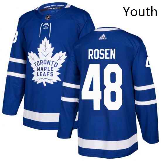 Youth Adidas Toronto Maple Leafs 48 Calle Rosen Authentic Royal Blue Home NHL Jersey